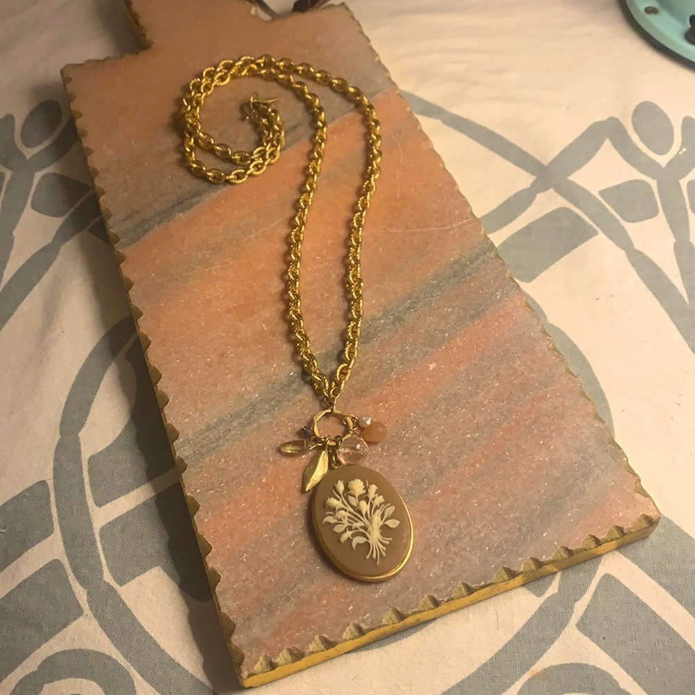 David Aubrey Cameo Long Necklace